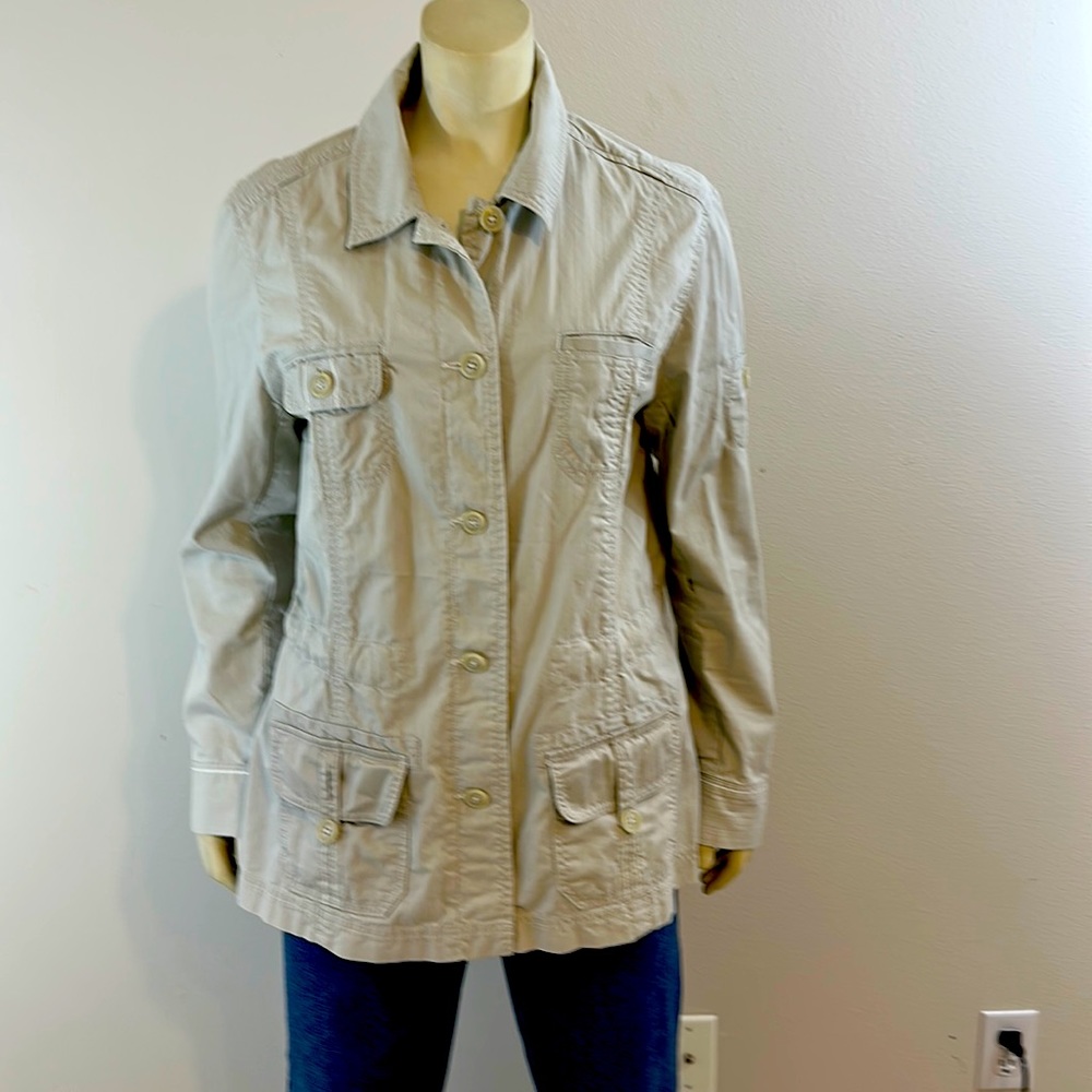 Eddie Bauer Womens XL Tan Utility Jacket